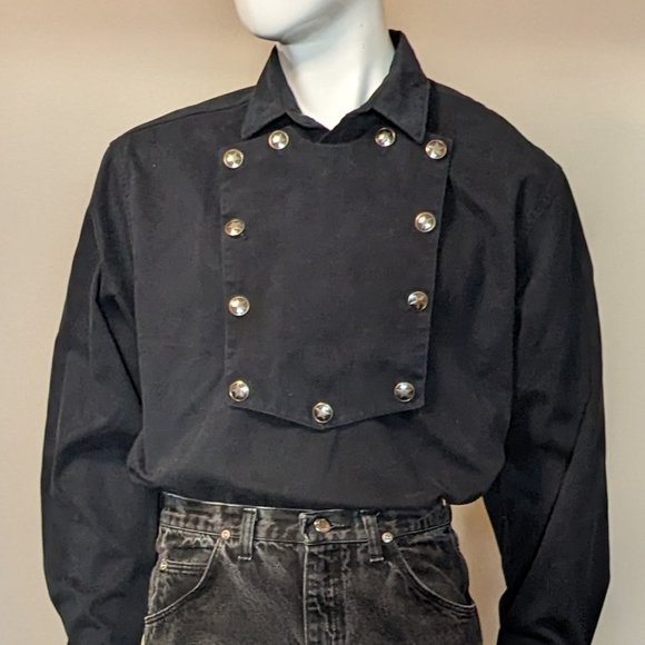 WAH MAKER Frontier Clothing Other - Longview Bib Shirt - Black Old West WAH MAKER Frontier clothing large